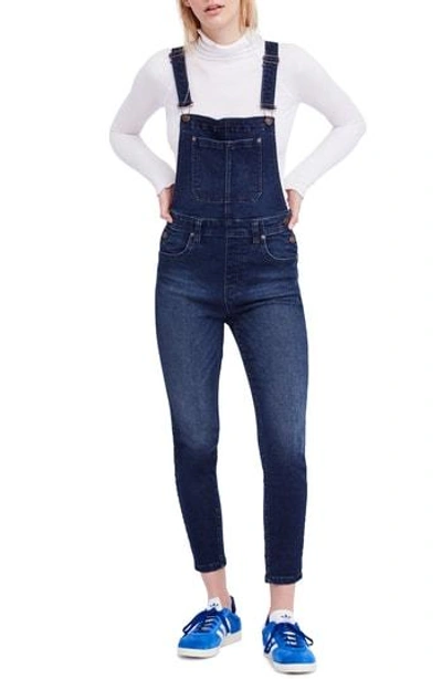 Free People Ankle Skinny Fit Overalls In Dawn