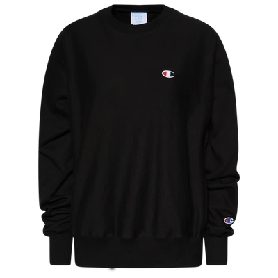 Champion Reverse Weave(r) Boyfriend Sweatshirt In Black/black/red
