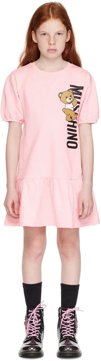 Moschino Teddy Dress In Pink