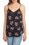 1.state Chiffon Inset Camisole In R Black Mult
