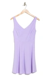 Bebe V-neck Skater Dress In Lilac