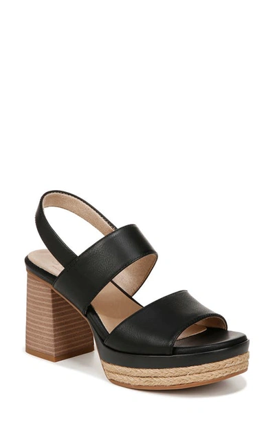 Soul Naturalizer Holly Slingback Sandal In Black Faux Leather