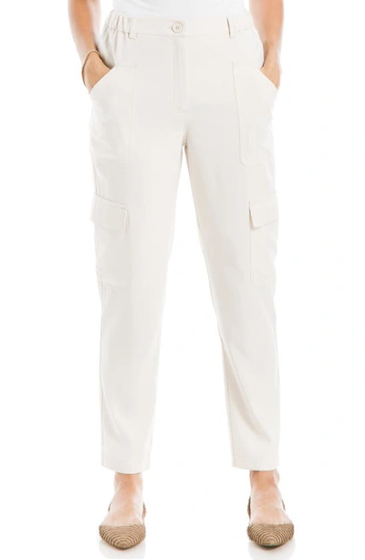 Max Studio Soft Twill Cargo Pants In Paper-paper
