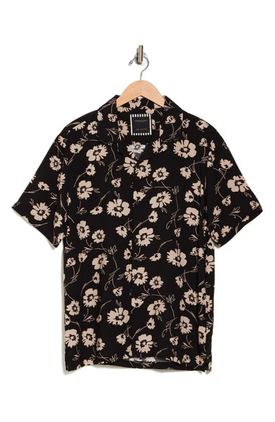 Denim And Flower Floral Print Shirt In Black Floral