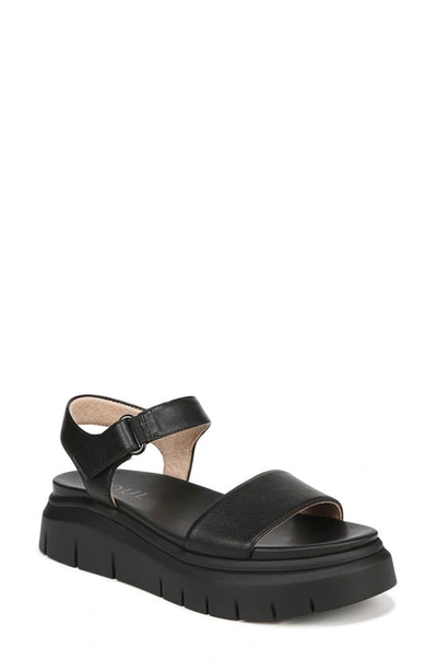 Soul Naturalizer Poppi Platform Sandal In Black Faux Leather