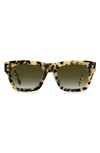 Isabel Marant 51mm Square Sunglasses In White Havana / Green Shaded