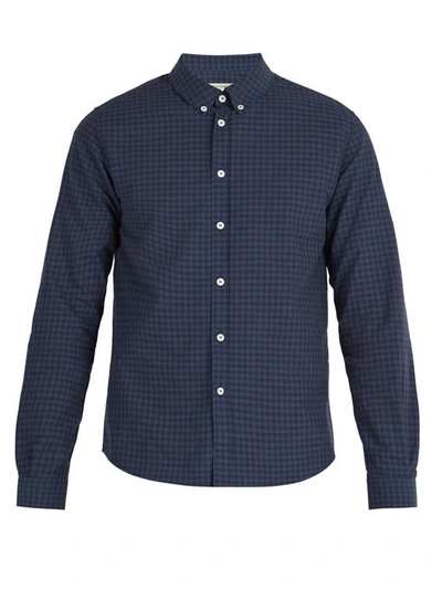 Editions Mr Editions M.r Blue And Black Check Oxford Shirt In Royal/black