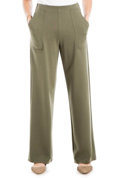 Max Studio Easy Wide Leg Pants In Sage-sage