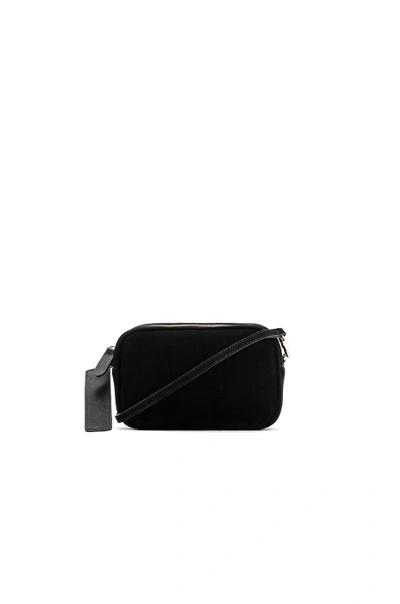 The Daily Edited Suede Mini Crossbody Bag In Black.