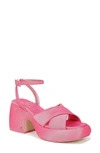 Circus Ny By Sam Edelman Isadora Platform Ankle Strap Sandal In Dark Pink Sorbet