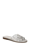 Circus Ny By Sam Edelman Cat Slide Sandal In Soft Silver Metallic