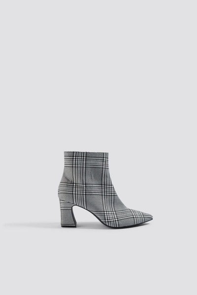 Na-kd Checked Ankle Boots Grey