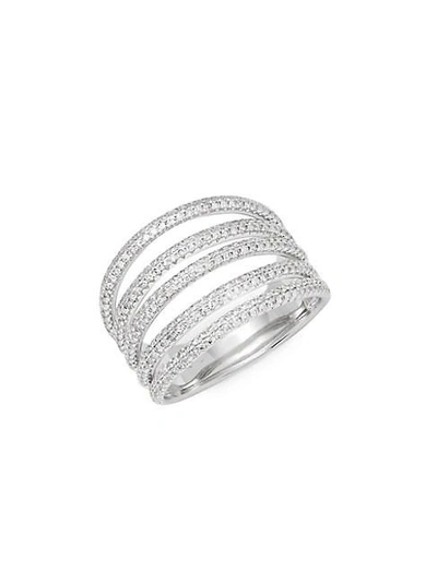 Saks Fifth Avenue Diamond And 14k White Gold Midi Ring