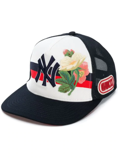 gucci baseball cap with ny yankees patch