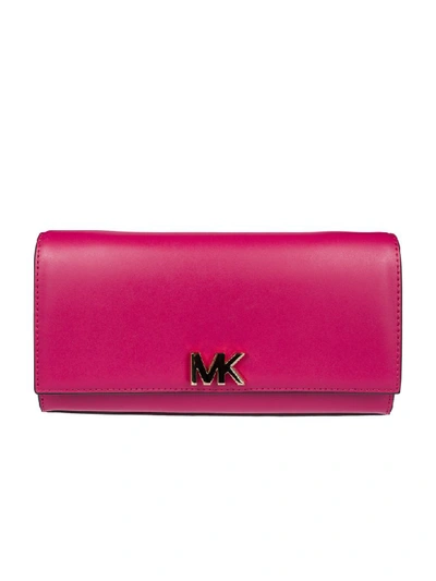 Michael Michael Kors Mott Clutch In Ultra Pink