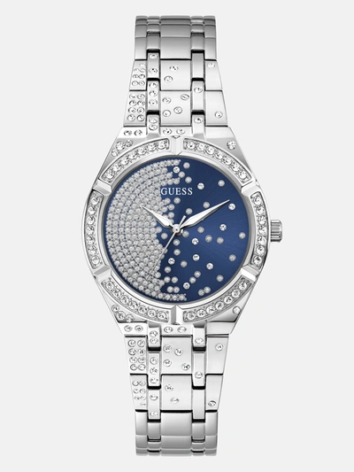 Guess Factory Silver-tone Analog Watch In Multi