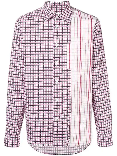Marni Contrast Checked Shirt - Pink