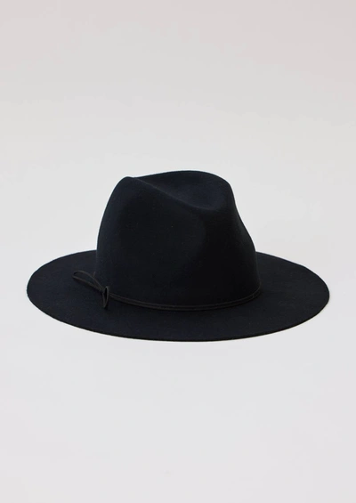 Hat Attack Amelia Sueded Trim Hat In Black
