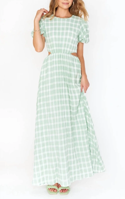Show Me Your Mumu Eloise Maxi Dress In Green Plaid In Multi