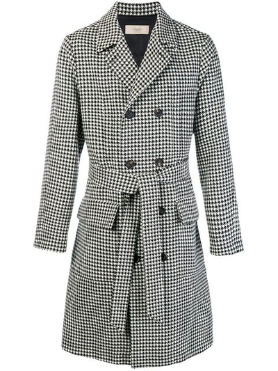 Maison Flaneur Houndstooth Coat - Black