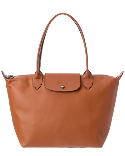 Longchamp Le Pliage Xtra Medium Leather Tote In Brown