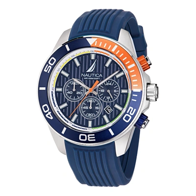 Nautica One Silicone Chronograph Watch In Multi