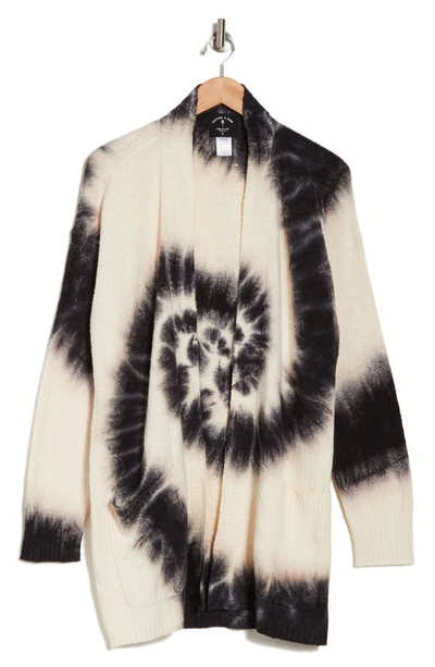 Electric & Rose Griffith Tie Dye Long Cardigan In Onyx/ Cloud