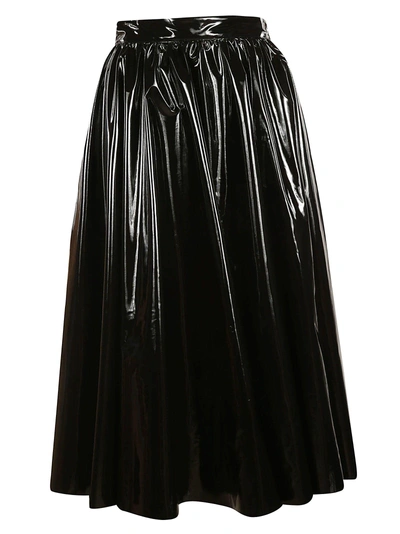 Msgm Vynil Skirt In Black