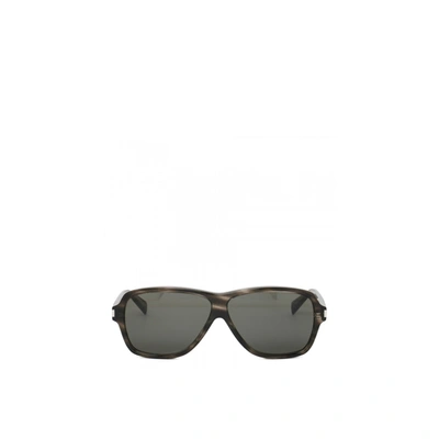 Saint Laurent 609 Aviator Sunglasses In Gray