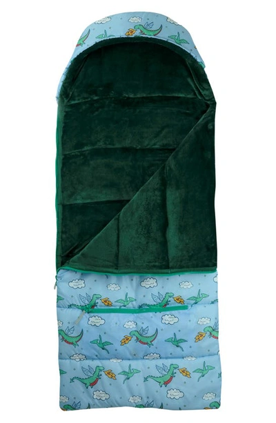 Mimish Kids' Sleep-n-pack Dragon Print Sleeping Bag Backpack In Dragons