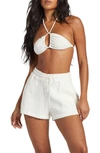 Billabong Cotton Gauze Cover-up Shorts In Salt Crystal