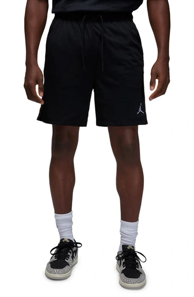 Jordan Brand Flight Mvp Mesh Athletic Shorts In Black/ Dune Red
