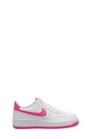 Nike Kids' Air Force 1 Sneaker In White/ Laser Fuchsia