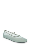 Jeffrey Campbell Mesh Mary Jane Flat In Mint