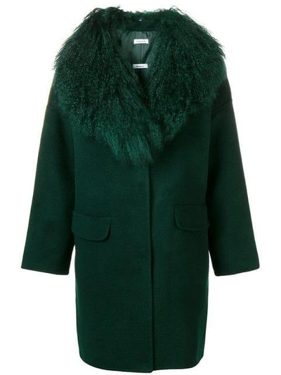 P.a.r.o.s.h . Fur Collar Coat - Green