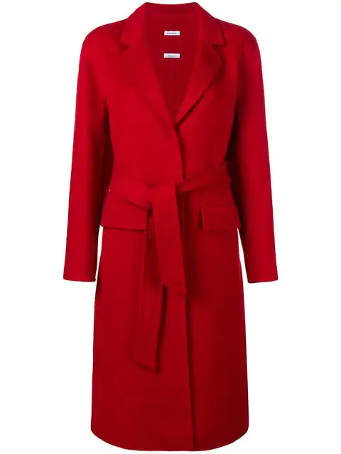 P.a.r.o.s.h. Belted Trench Coat - Red | ModeSens