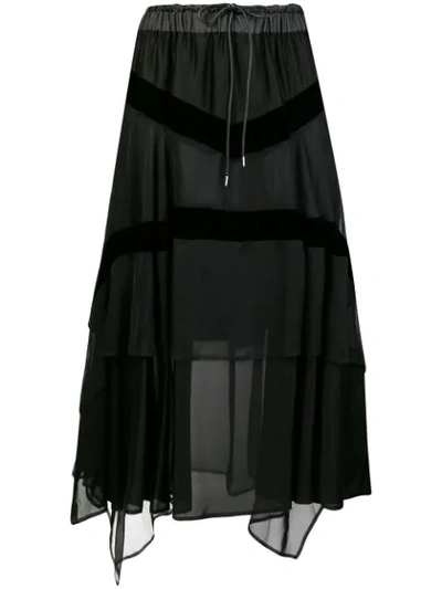 Sacai Draped Skirt - Black