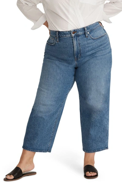 Madewell Perfect Vintage Crop Wide Leg Jeans In Cresslow Wash