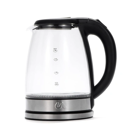 Uber Appliance 1.8l Glass & Stainless Steel Water Boiler, Heater & Electric Tea Kettle