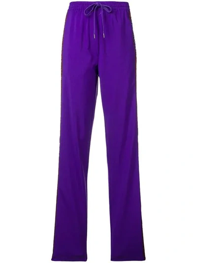 N°21 Contrasting Stripes Trousers In Purple