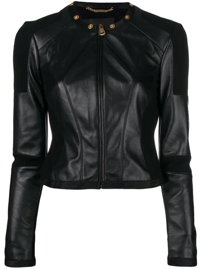 Versace Fitted Jacket In Black