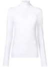 Jil Sander Slim Fit Turtleneck Blouse - White