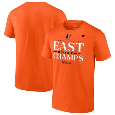 Fanatics Branded  Orange Baltimore Orioles 2023 Al East Division Champions Locker Room T-shirt