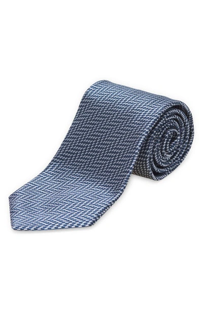 Tom Ford Micro Jacquard Mulberry Silk Tie In Multicolor Sky