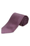 Tom Ford Houndstooth Check Mulberry Silk Tie In Pink Multicolor