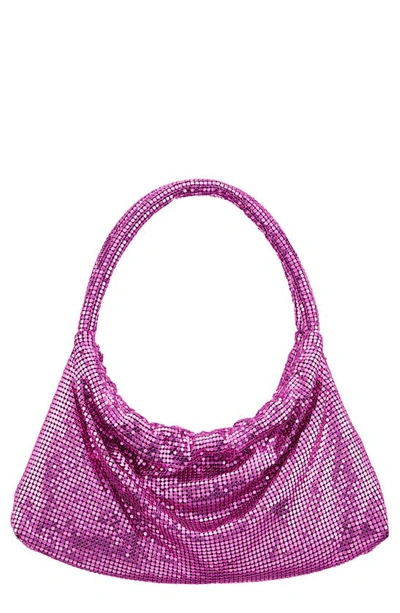 Nina Joyce Mesh Top Handle Bag In Parfait Pink