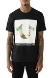 True Religion Brand Jeans Multicolor Camo Cotton Graphic T-shirt In Jet Black