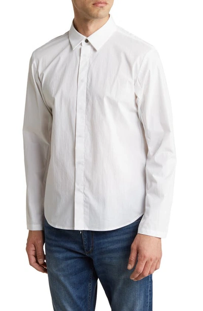 Rag & Bone Pursuit Snap Front Shirt In White