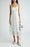 Simone Rocha Lace Trim Slipdress In Mint