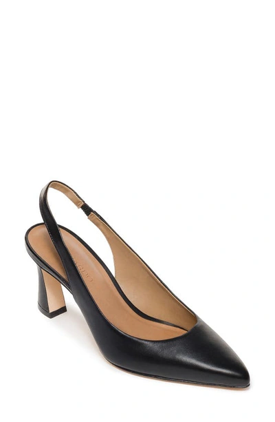 Bernardo Slingback Pump In Black Antique Calf